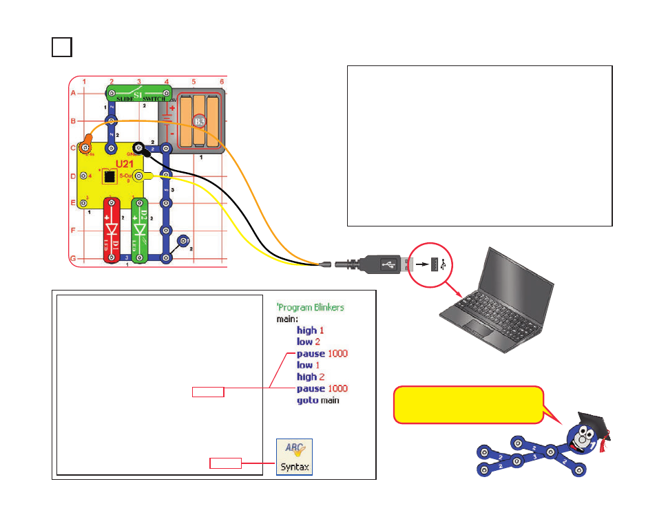 Project b2 blinkers, Optional | Elenco XP&trade User Manual | Page 35 / 64