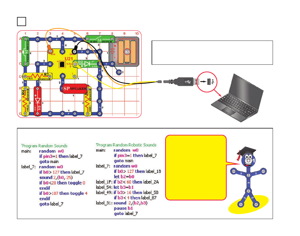 Project b6 random sounds | Elenco XP&trade User Manual | Page 40 / 64