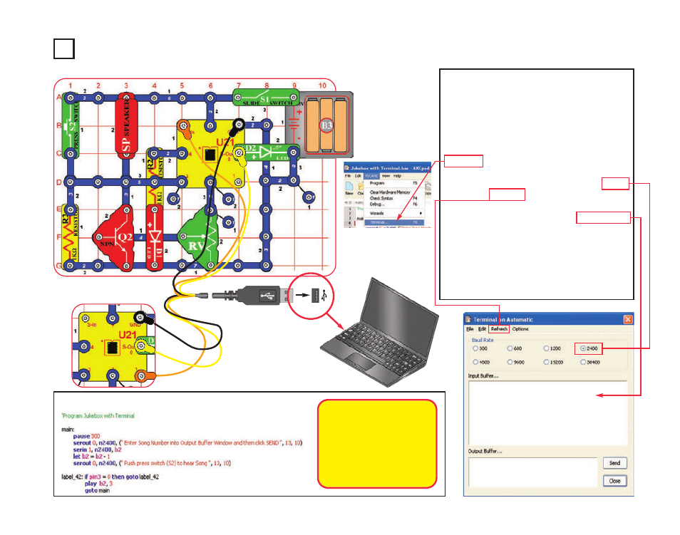 Project b9 jukebox with terminal | Elenco XP&trade User Manual | Page 43 / 64