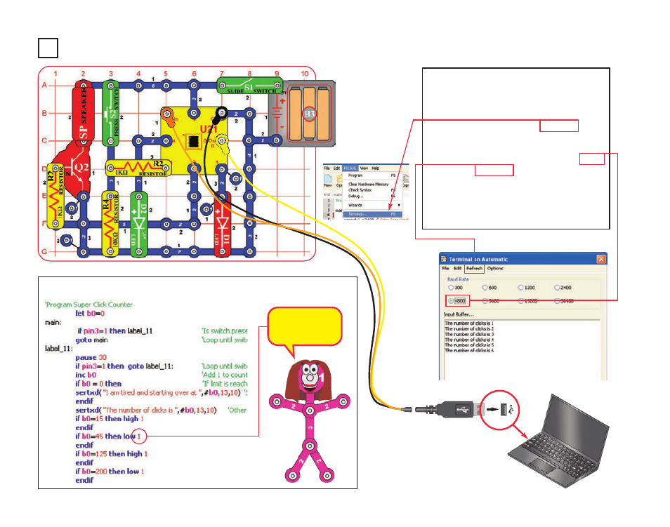 Project b18 super click counter | Elenco XP&trade User Manual | Page 50 / 64