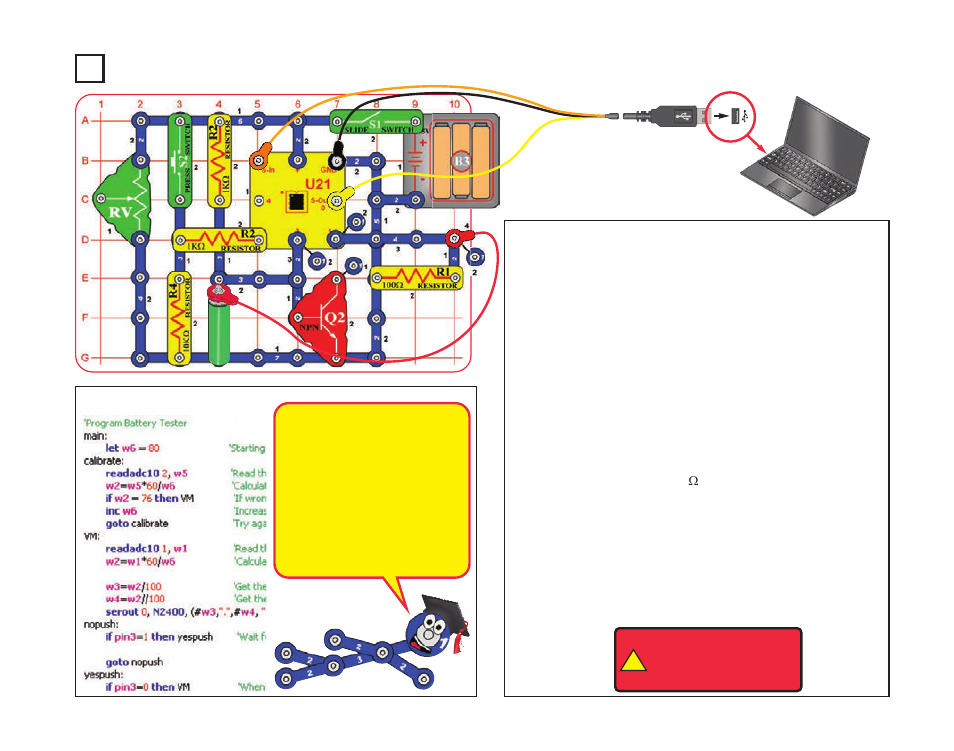 Project b23 battery tester (4v or less) | Elenco XP&trade User Manual | Page 55 / 64