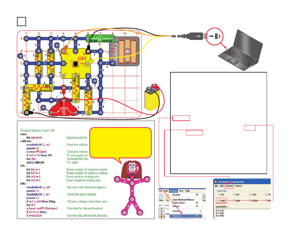 Project b24 battery tester (20v or less) | Elenco XP&trade User Manual | Page 56 / 64