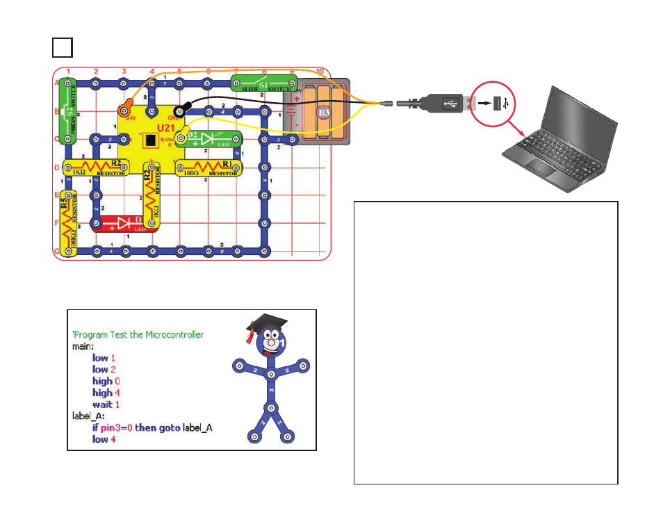 Project b27 test the microcontroller | Elenco XP&trade User Manual | Page 59 / 64