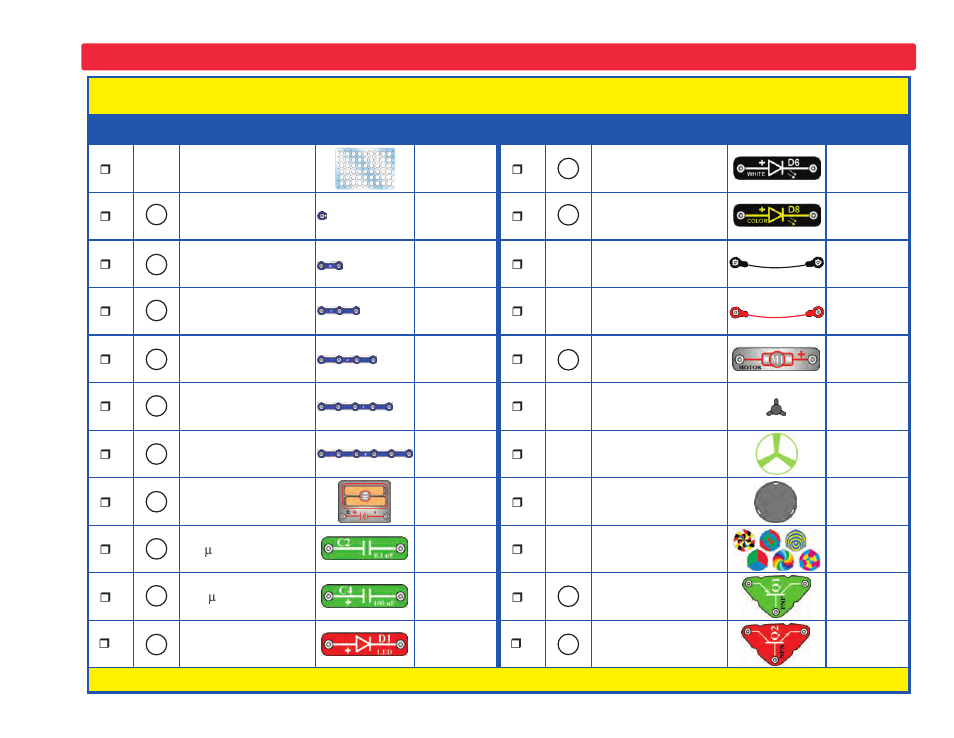 Parts list | Elenco LIGHT User Manual | Page 3 / 84