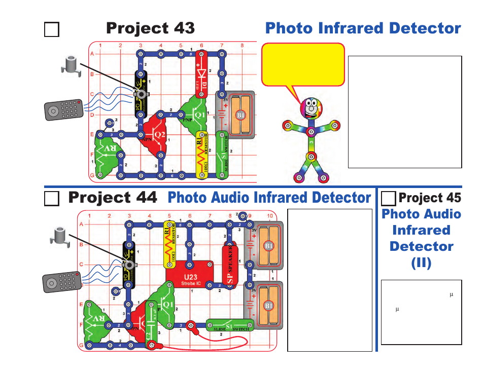 Project 45 photo audio infrared detector (ii) | Elenco LIGHT User Manual | Page 37 / 84