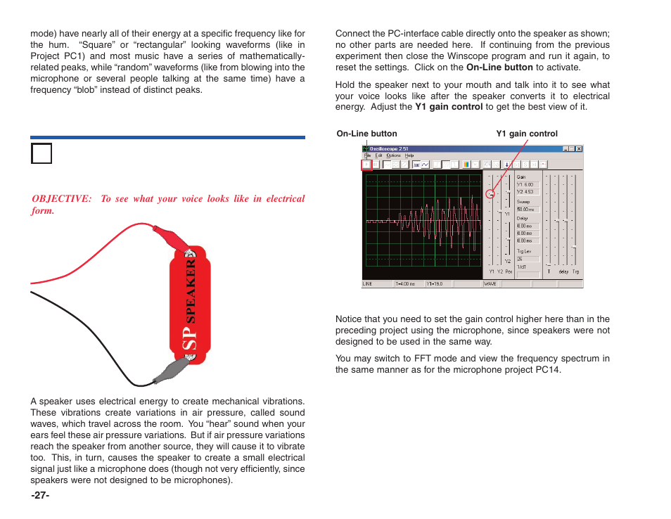 Project #pc15 speaker microphone | Elenco Projects PC1-PC73 User Manual | Page 28 / 60