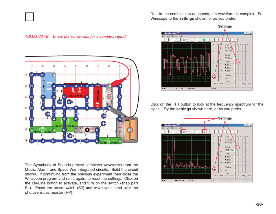 Project #pc16 symphony of sounds pc | Elenco Projects PC1-PC73 User Manual | Page 29 / 60