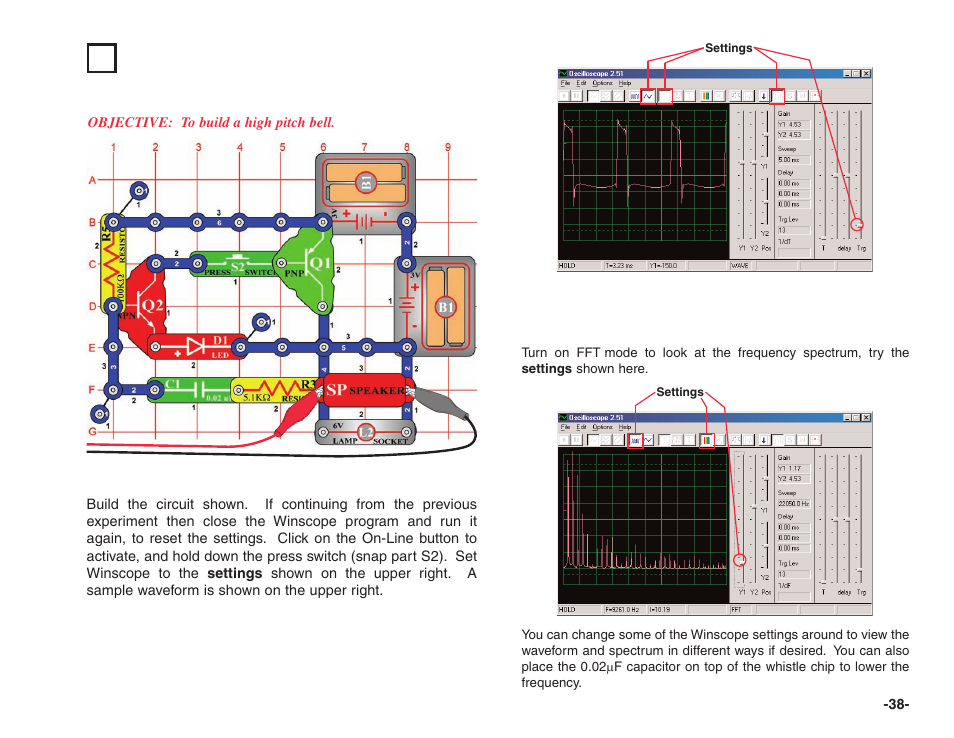 Project #pc24 high pitch bell pc | Elenco Projects PC1-PC73 User Manual | Page 39 / 60