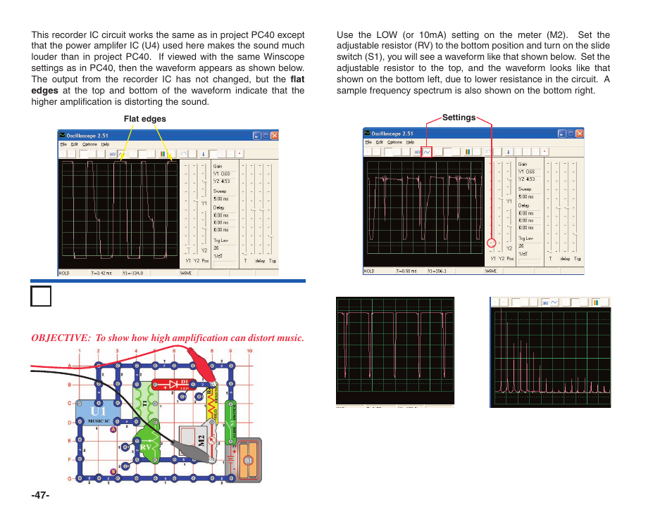 Project #pc42 music meter pc | Elenco Projects PC1-PC73 User Manual | Page 48 / 60