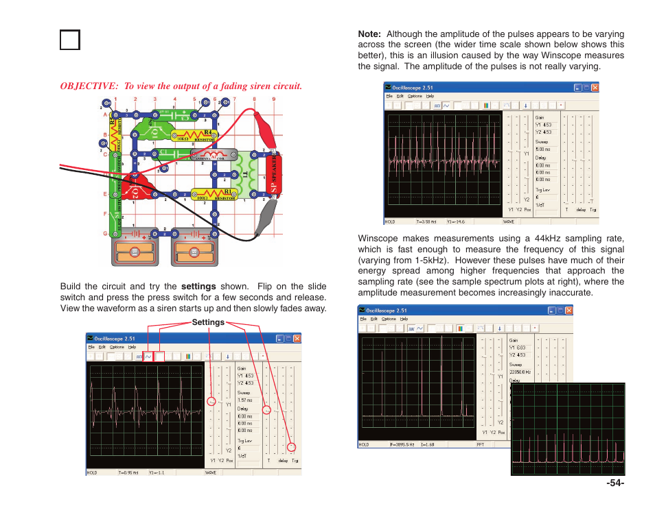 Project #pc65 siren pc | Elenco Projects PC1-PC73 User Manual | Page 55 / 60