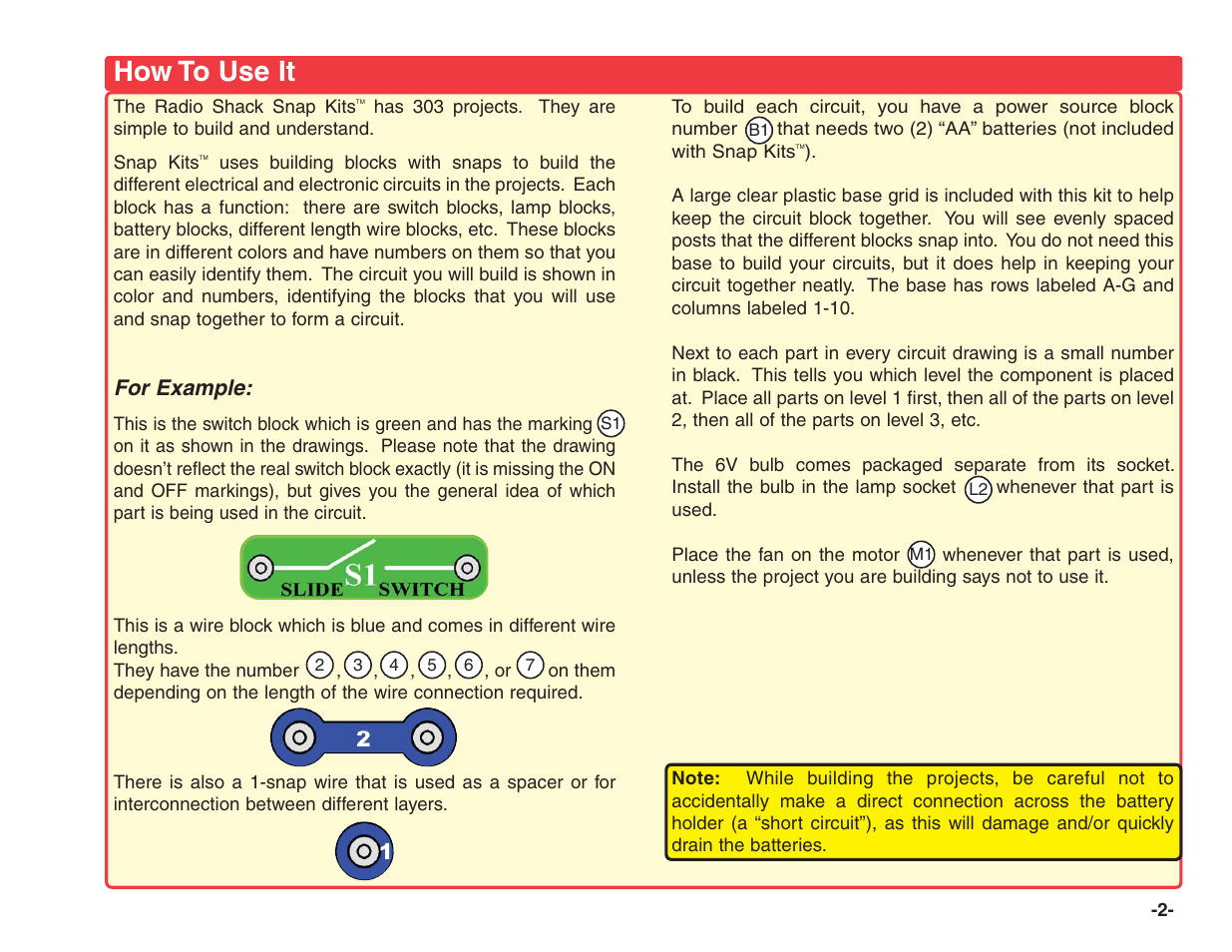 How to use it, For example | Elenco Electronics 202 User Manual | Page 3 / 132