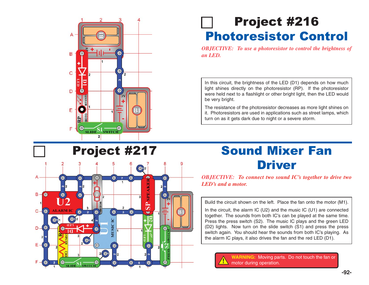 Project #217 | Elenco Electronics 202 User Manual | Page 93 / 132