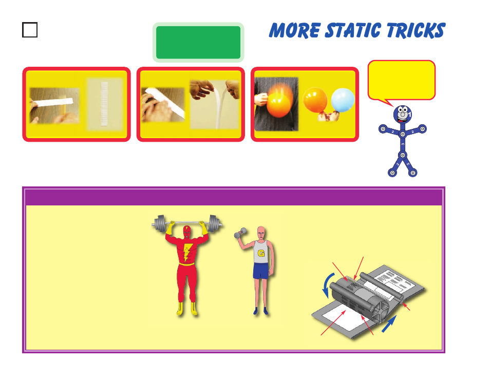 More static tricks, Project #8, Educational corner | Elenco Snaptricity® User Manual | Page 18 / 92