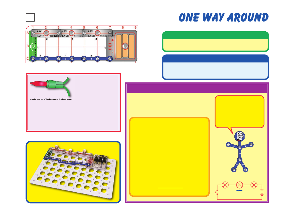 One way around, Project #17, Educational corner | Assembly, Description | Elenco Snaptricity® User Manual | Page 27 / 92