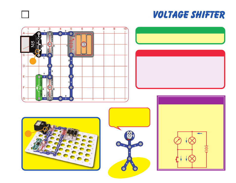 Voltage shifter, Project #25 | Elenco Snaptricity® User Manual | Page 35 / 92