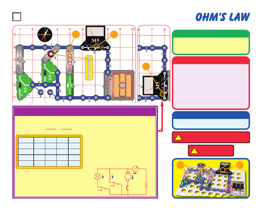 Ohm’s law, Project #30, Educational corner | Assembly, Description, Operation | Elenco Snaptricity® User Manual | Page 40 / 92