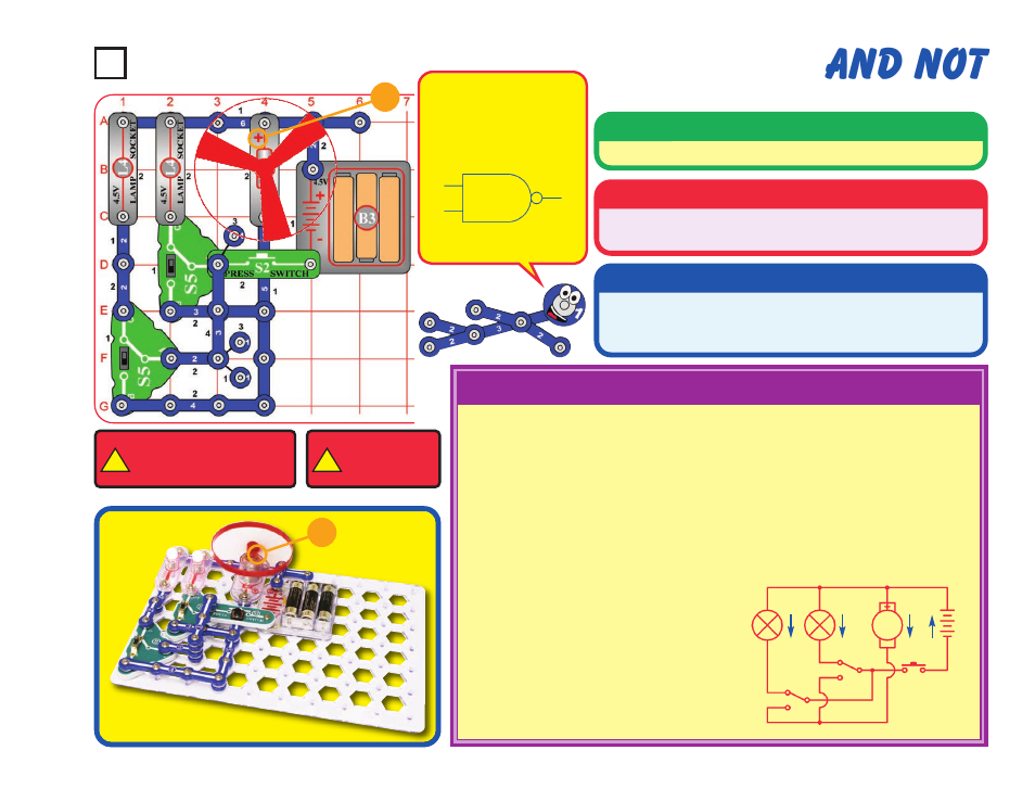 And not, Project #41, Educational corner | Operation, Description, Assembly | Elenco Snaptricity® User Manual | Page 51 / 92