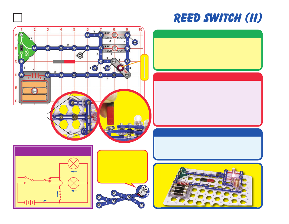 Reed switch (ii), Project #68 | Elenco Snaptricity® User Manual | Page 78 / 92