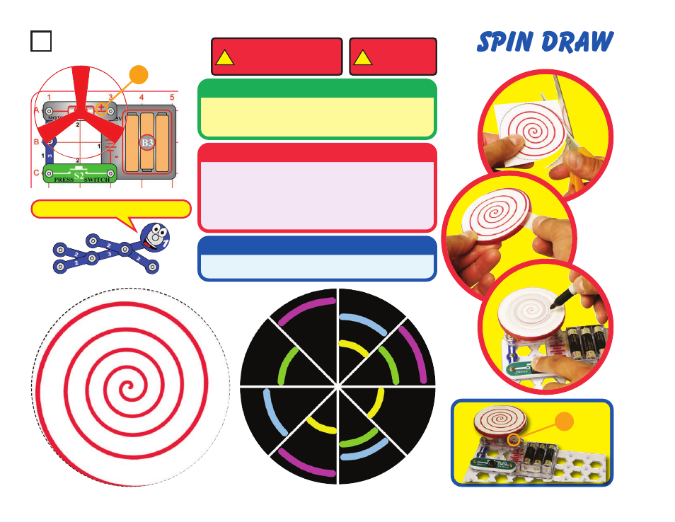 Spin draw, Project #74, Assembly | Operation description | Elenco Snaptricity® User Manual | Page 84 / 92