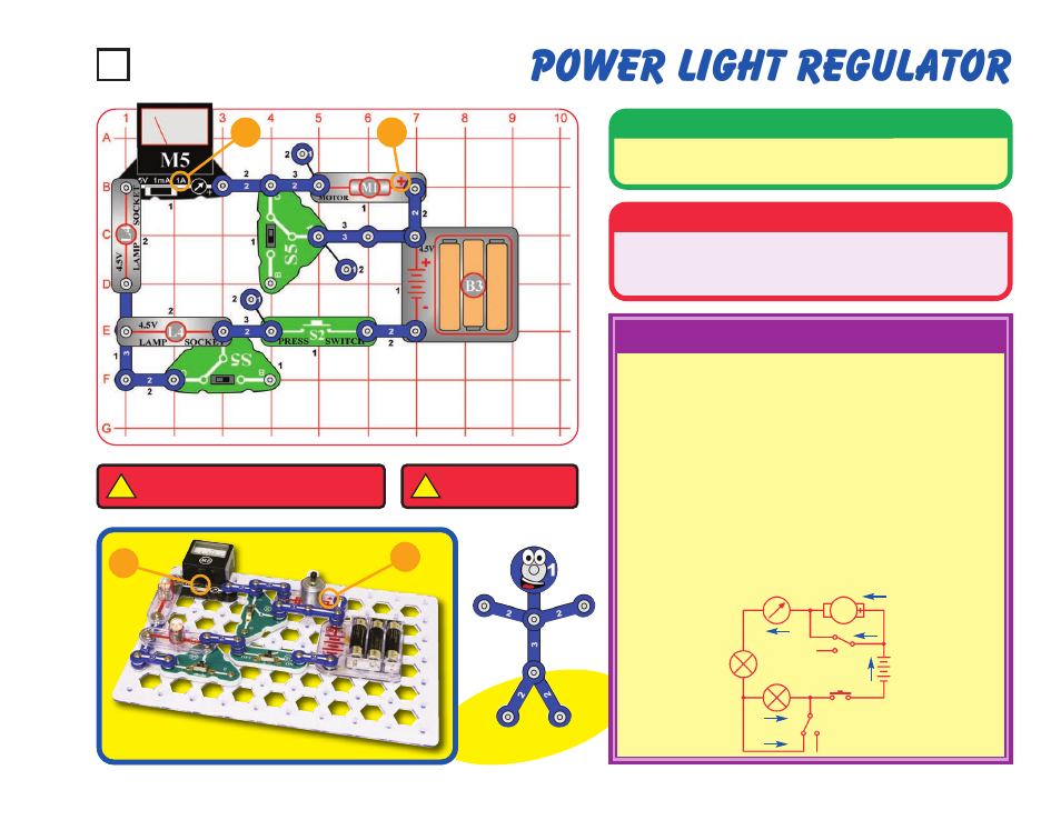 Power light regulator, Project #77, Educational corner | Operation, Assembly | Elenco Snaptricity® User Manual | Page 87 / 92