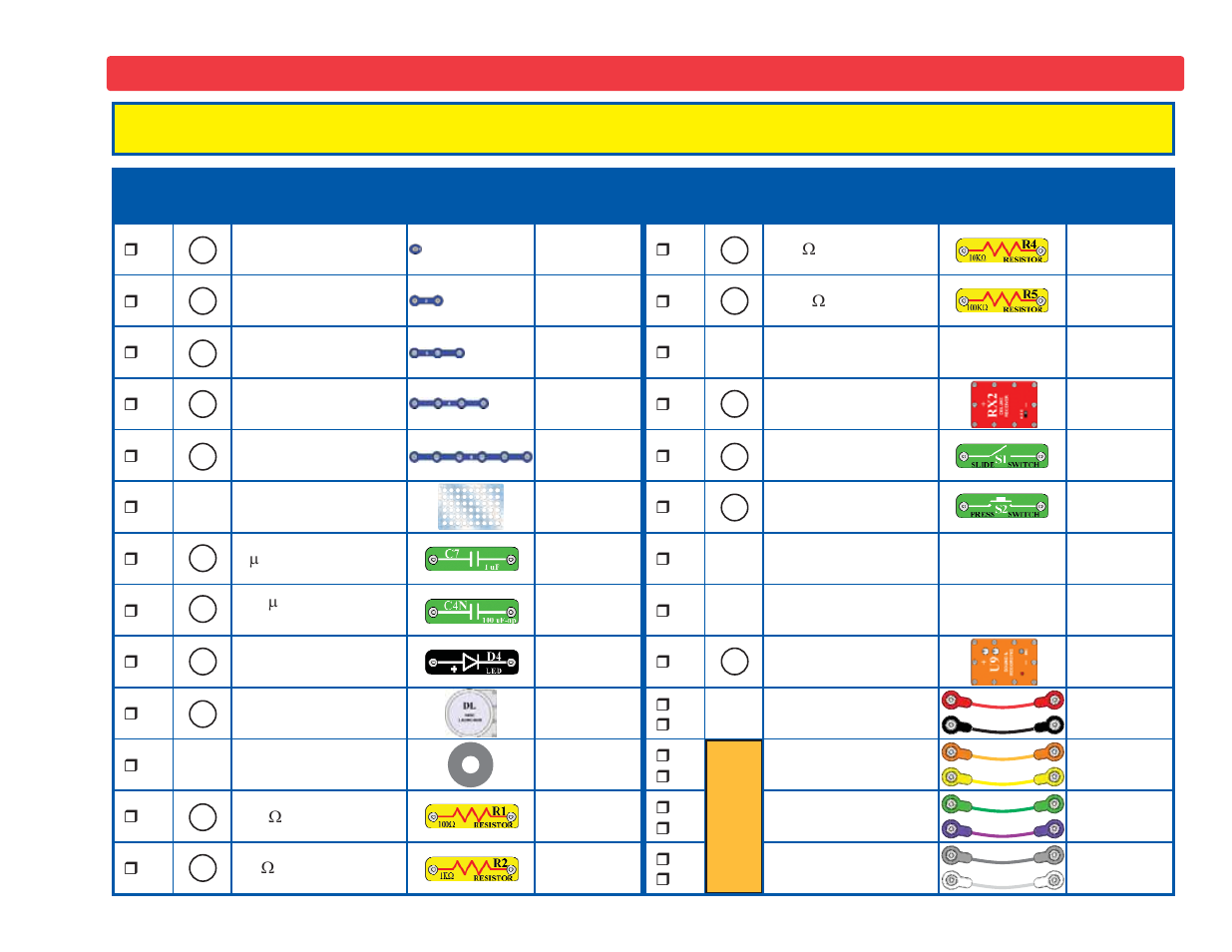 Parts list | Elenco Deluxe Snap Rover® User Manual | Page 3 / 48