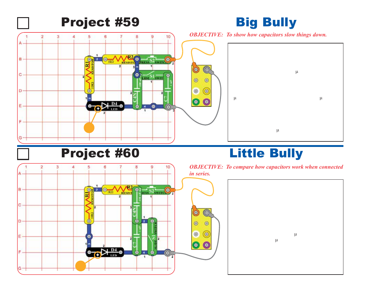 Project #60 little bully project #59, Big bully | Elenco Deluxe Snap Rover® User Manual | Page 42 / 48