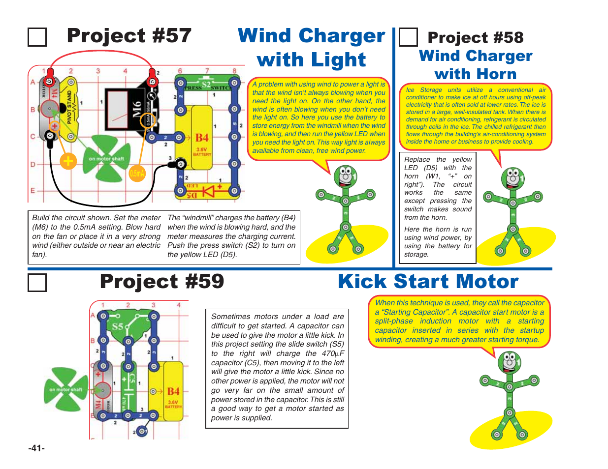 Project #58 wind charger with horn | Elenco Green Projects User Manual | Page 42 / 80