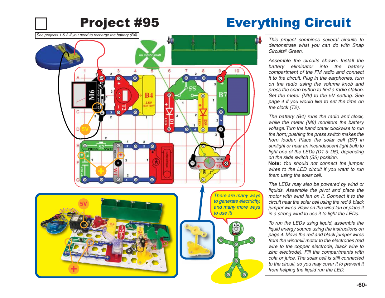 Project #95 everything circuit | Elenco Green Projects User Manual | Page 61 / 80