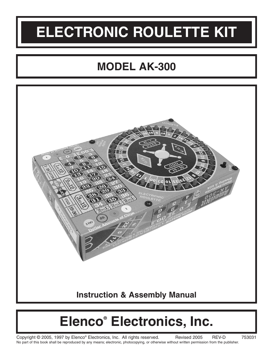 Elenco Digital Roulette Kit User Manual | 16 pages