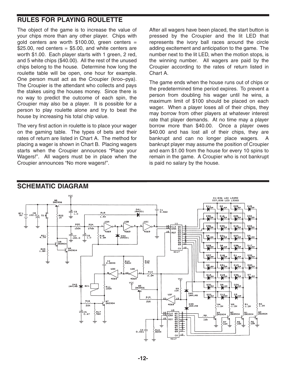 Elenco Digital Roulette Kit User Manual | Page 13 / 16