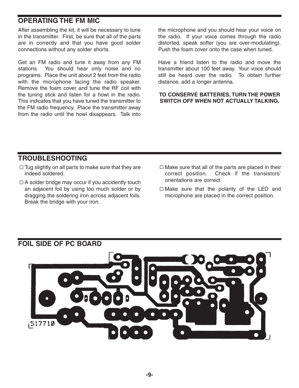 Elenco FM Wireless Microphone Kit User Manual | Page 10 / 12