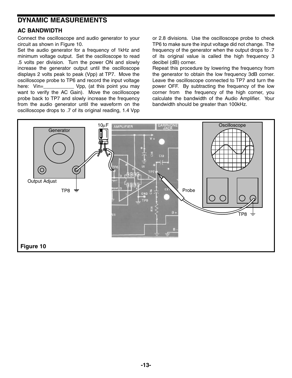 Dynamic measurements | Elenco AM Radio Kit User Manual | Page 14 / 32
