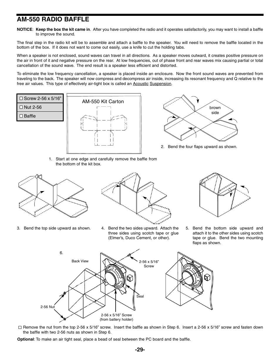 Am-550 radio baffle | Elenco AM Radio Kit User Manual | Page 30 / 32