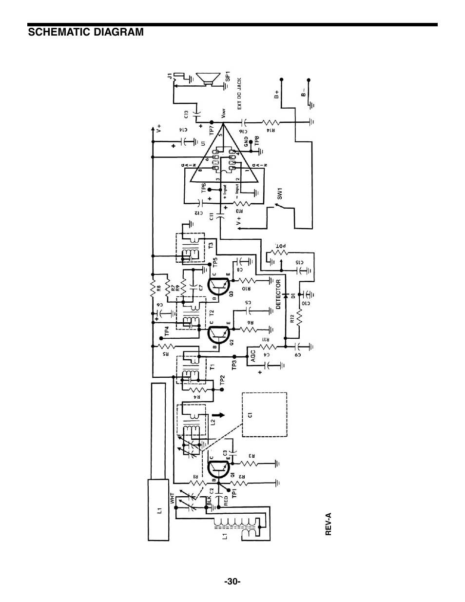 Schematic diagram | Elenco AM Radio Kit User Manual | Page 31 / 32