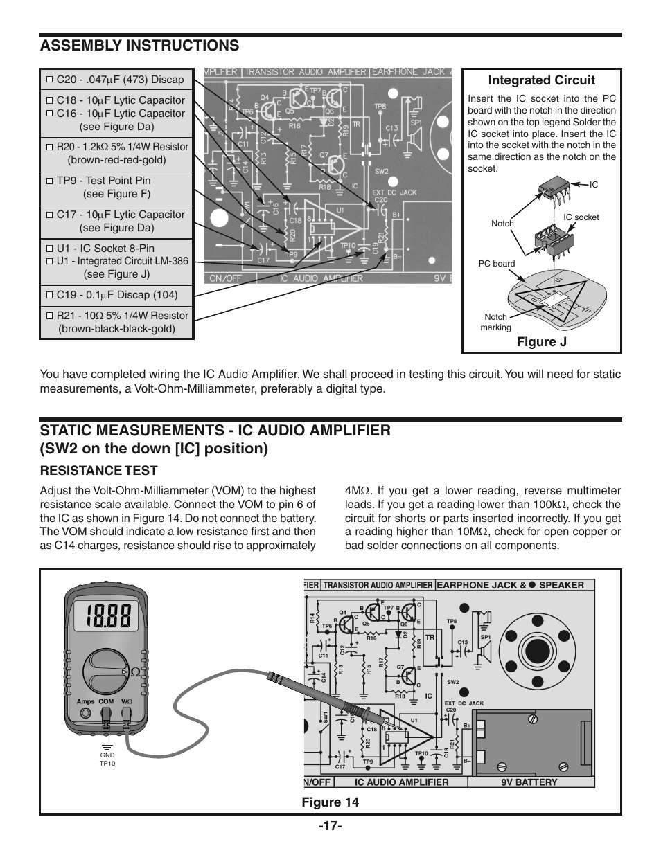 Assembly instructions | Elenco AM Radio Kit User Manual | Page 18 / 36