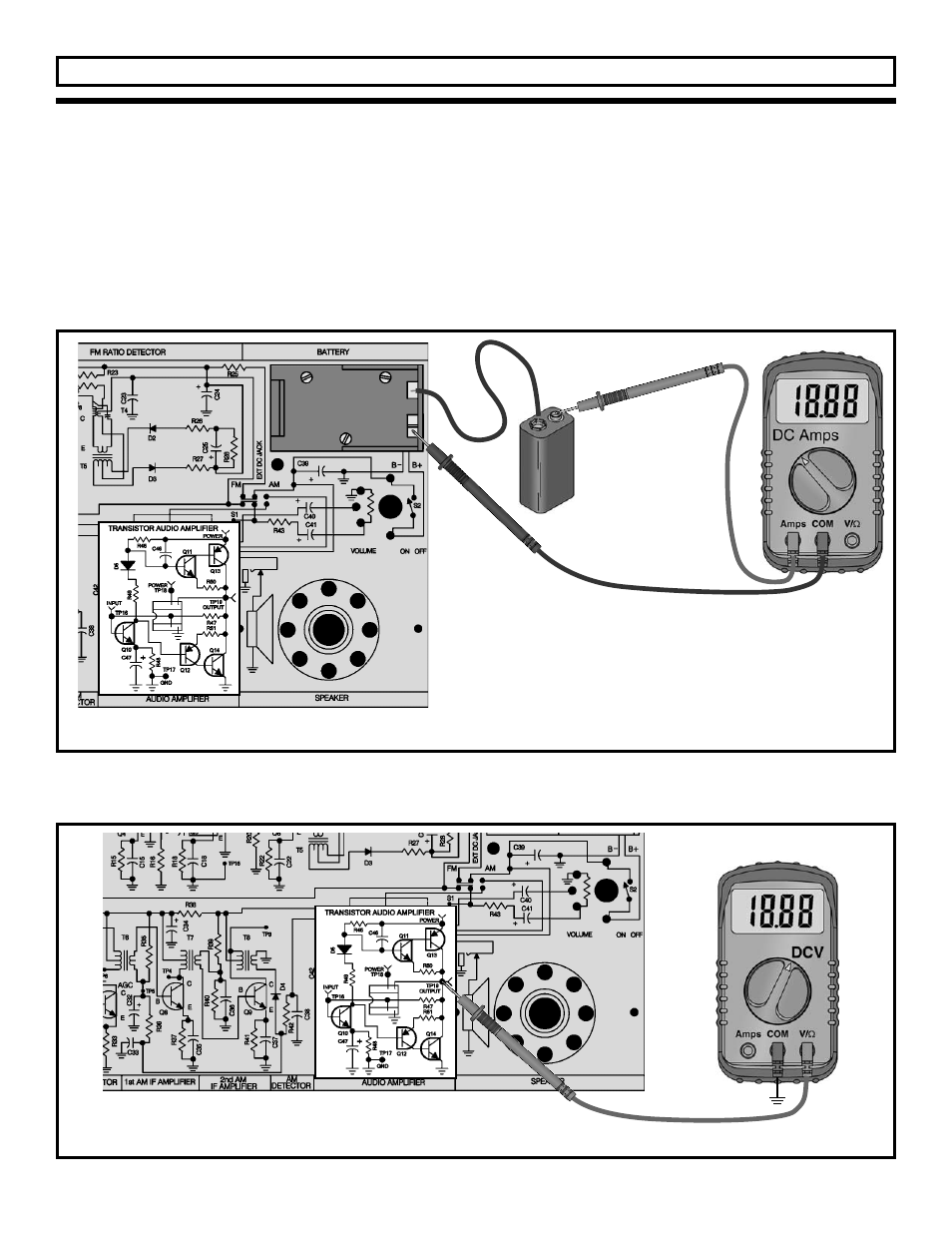Static measurements | Elenco AM/FM Radio Kit User Manual | Page 18 / 64