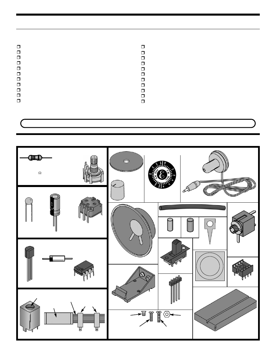 Parts identification | Elenco AM/FM Radio Kit User Manual | Page 3 / 64