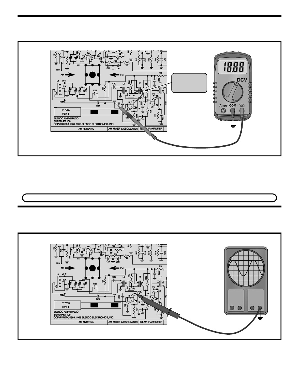 Static measurements, Dynamic measurements | Elenco AM/FM Radio Kit User Manual | Page 35 / 64