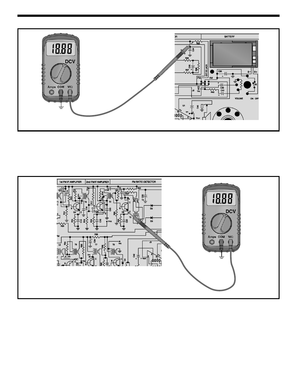 Static measurements | Elenco AM/FM Radio Kit User Manual | Page 44 / 64