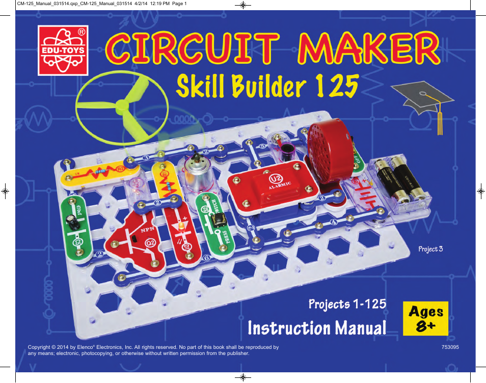 Elenco Circuit Maker Skill Builder 125 User Manual | 64 pages