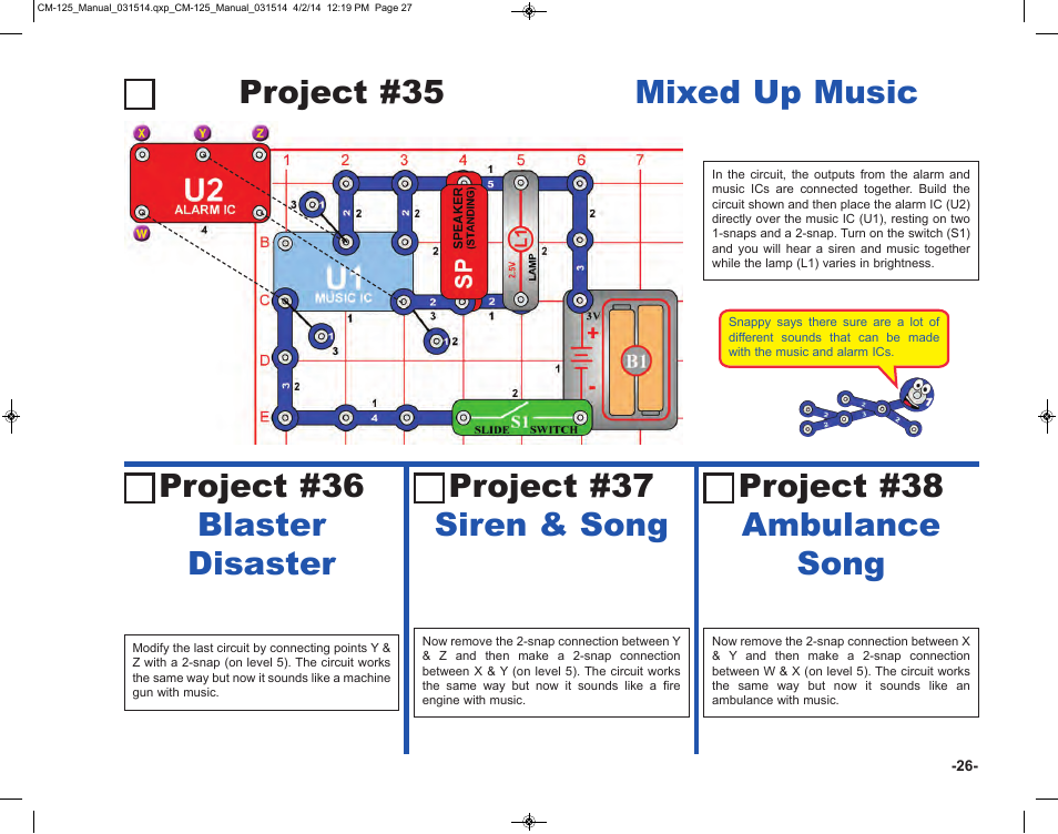 Elenco Circuit Maker Skill Builder 125 User Manual | Page 27 / 64