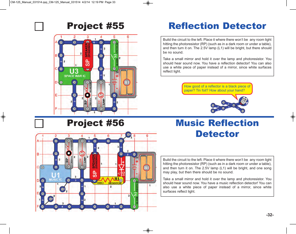Elenco Circuit Maker Skill Builder 125 User Manual | Page 33 / 64