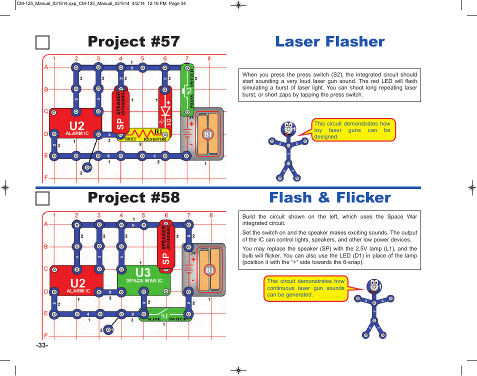 Elenco Circuit Maker Skill Builder 125 User Manual | Page 34 / 64
