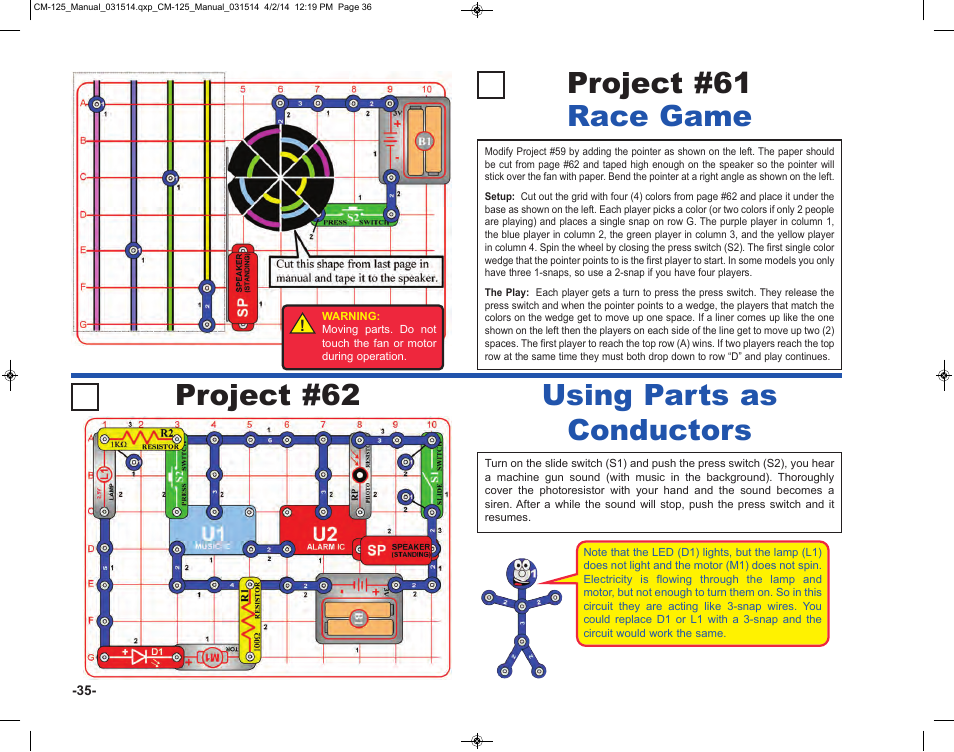 Elenco Circuit Maker Skill Builder 125 User Manual | Page 36 / 64