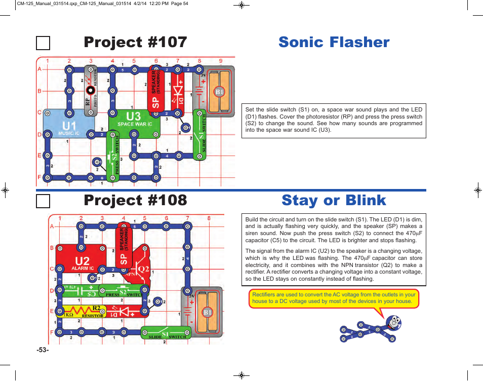 Elenco Circuit Maker Skill Builder 125 User Manual | Page 54 / 64