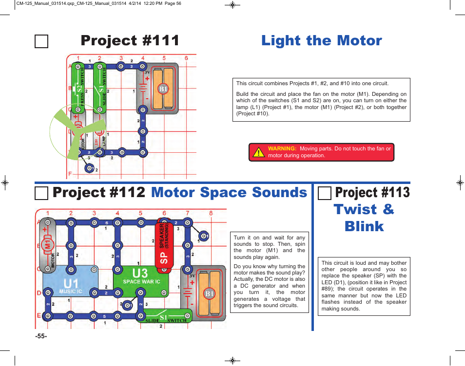 Elenco Circuit Maker Skill Builder 125 User Manual | Page 56 / 64