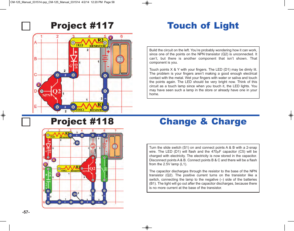Elenco Circuit Maker Skill Builder 125 User Manual | Page 58 / 64