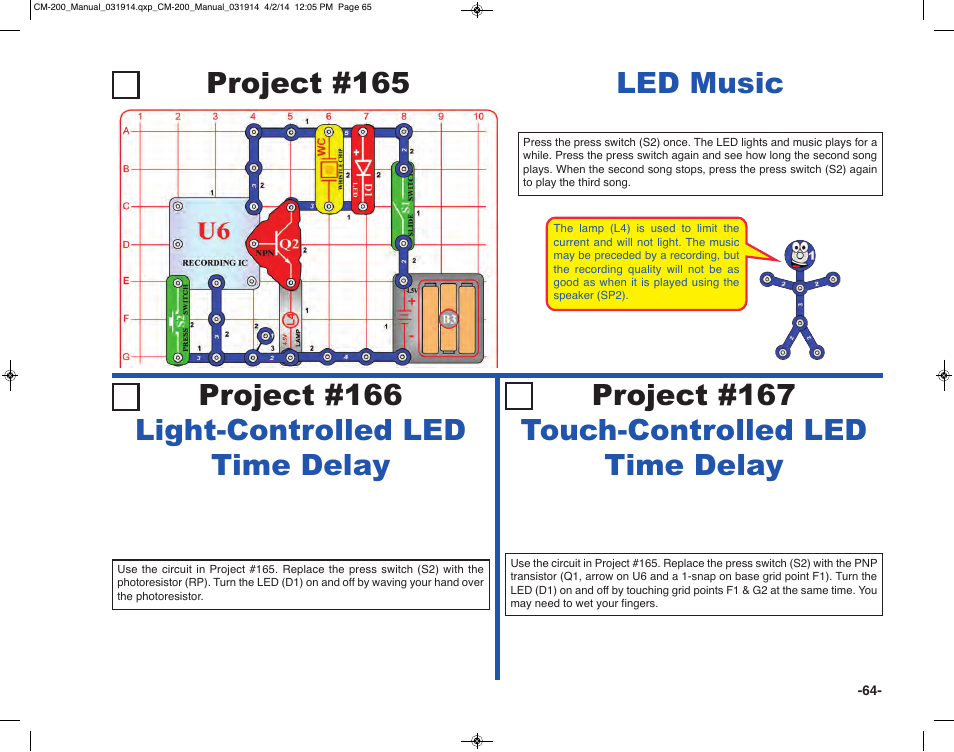 Project #165 | Elenco Circuit Maker Sound Plus 200 User Manual | Page 65 / 80