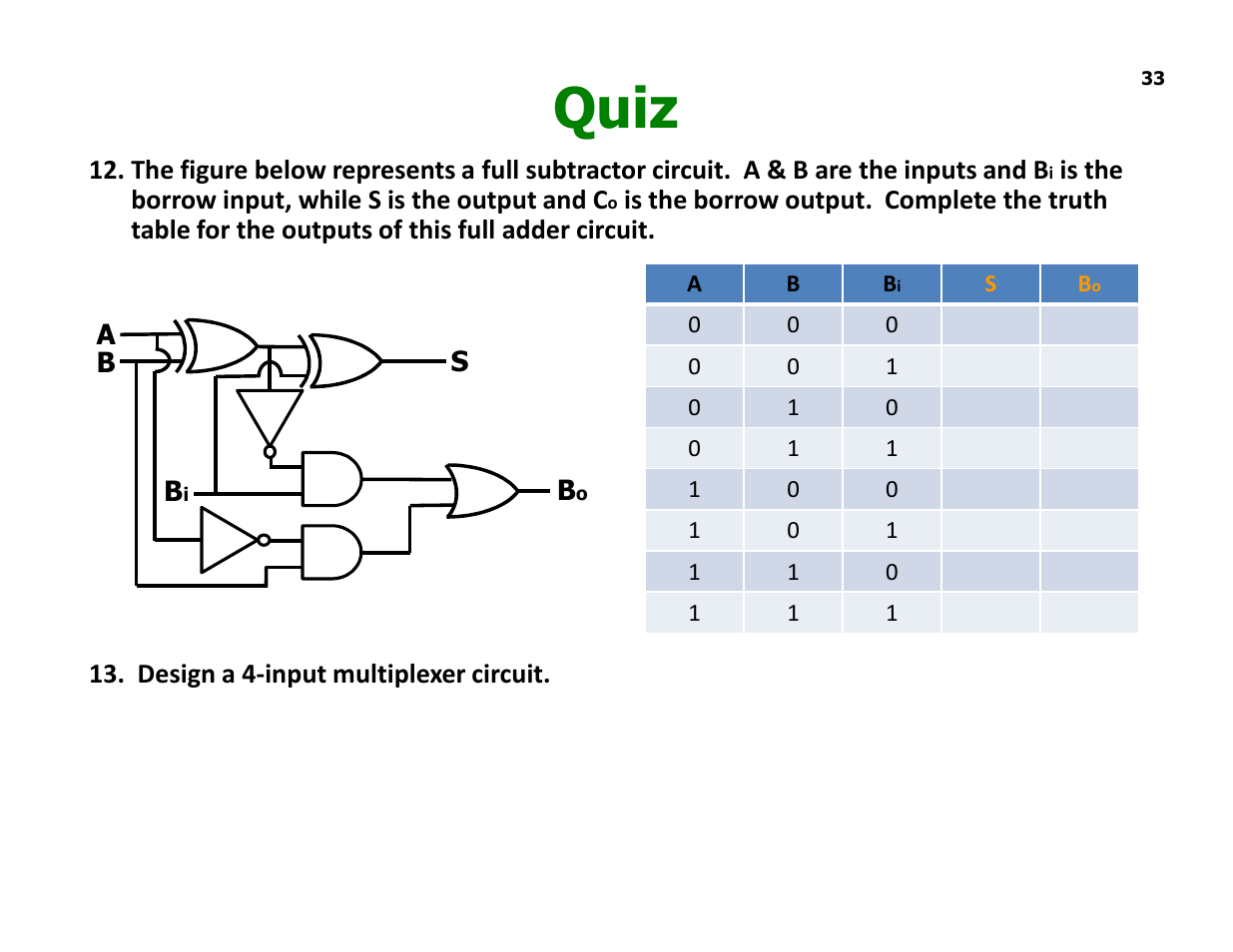 Quiz | Elenco Understanding Logic Gates and Circuits User Manual | Page 33 / 42