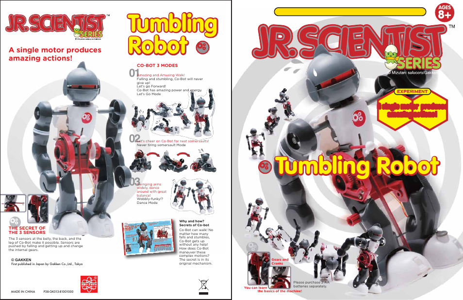 Elenco Tumbling Robot User Manual | 12 pages